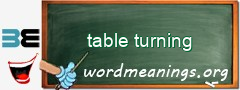 WordMeaning blackboard for table turning